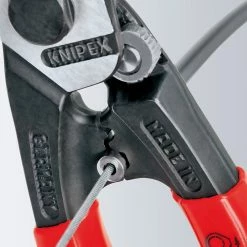Knipex 95 61 190 7-1/2-Inch 64-HRC Steel Heavy Duty Forged Wire Rope Cutters