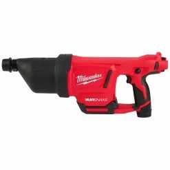 Milwaukee 2572B-21 M12 12V Airsnake Drain Cleaning Air Gun Kit W/ Attachments
