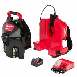 Milwaukee 2775B-211 M18 FUEL 18V 3/8-Inch X 50-Foot Switch Pack Drain Snake Kit