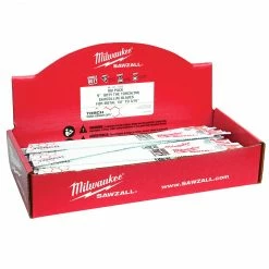 Milwaukee 48-01-7787 9-Inch 14-Tpi Durable SAWZALL Metal Cutting Blade - 100pk