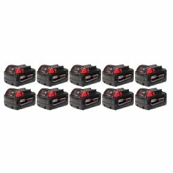 Milwaukee 48-11-1851 M18 18V 5.0Ah REDLITHIUM Cordless Battery Pack - 10pk Tools & Equipment
