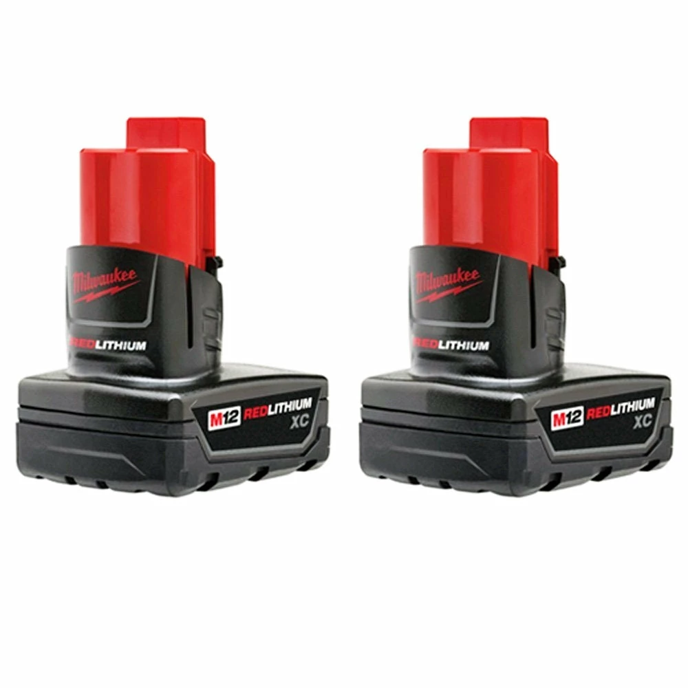 Tools & Equipment Milwaukee 48-11-2412 M12 12V 3.0Ah REDLITHIUM XC Compact Battery -2pk 3 Tools & Equipment Milwaukee 48-11-2412 M12 12V 3.0Ah REDLITHIUM XC Compact Battery -2pk