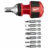 Milwaukee 48-22-2330 8-in-1 Hex Shank Compact Ratcheting Multi-Bit Driver