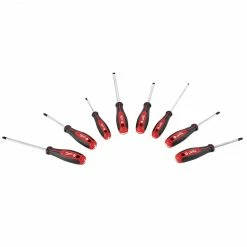 Milwaukee 48-22-2708 Hex Wrench Ready Magnetic Tips Screwdriver Set W/ ECX - 8pc Tools & Equipment