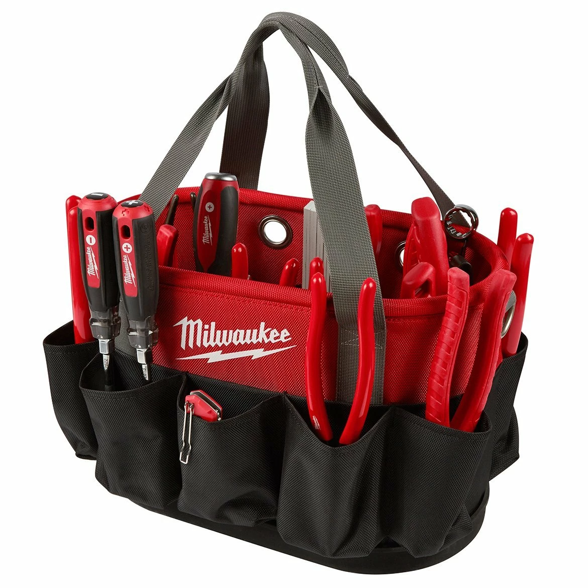 Milwaukee 48-22-8275 24-Pocket Ballistic Material Underground Oval Bag 4 Milwaukee 48-22-8275 24-Pocket Ballistic Material Underground Oval Bag