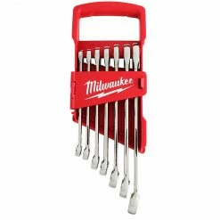 Milwaukee 48-22-9407 7-Piece Standard Open-End Combination Wrench Set Tools & Equipment