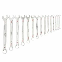 Milwaukee 48-22-9415 15-Piece Standard Open-End Combination Wrench Set Tools & Equipment