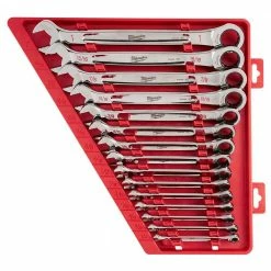 Milwaukee 48-22-9416 Durable SAE Ratcheting Combination Wrench Set - 15pc