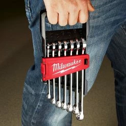 Milwaukee 48-22-9507 7-Piece Metric Open-End Combination Wrench Set Tools & Equipment