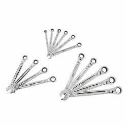 Tools & Equipment Milwaukee 48-22-9516 Durable Metric Ratcheting Combination Wrench Set - 15pc