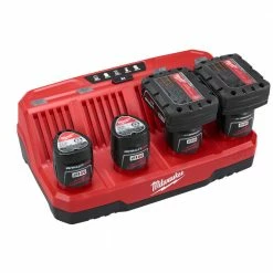 Milwaukee 48-59-1204 M12 12V REDLINK 4-Bay Skip Button Battery Charger