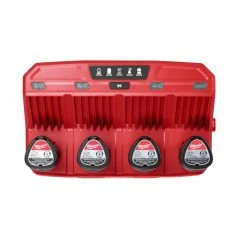 Milwaukee 48-59-1204 M12 12V REDLINK 4-Bay Skip Button Battery Charger