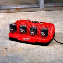 Milwaukee 48-59-1204 M12 12V REDLINK 4-Bay Skip Button Battery Charger