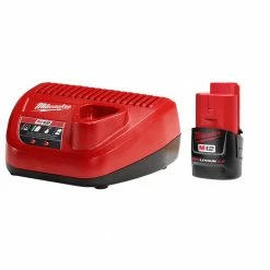 Milwaukee 48-59-2420 M12 12V 2.0Ah REDLITHIUM Battery/Charger Starter Kit