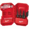 Tools & Equipment Milwaukee 48-89-9221 3-Flat Black Oxide Jam-Free Step Drill Bit Set - 3pc