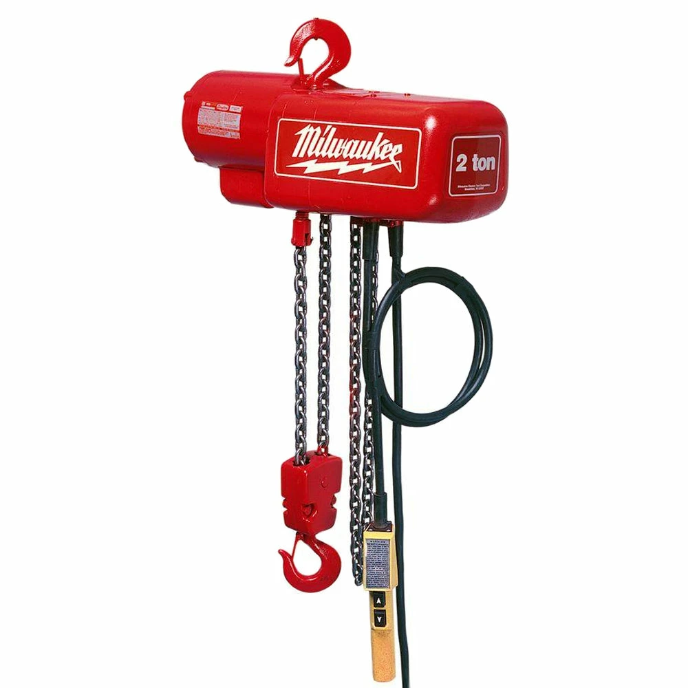Milwaukee 9572 2 Ton Capacity 15-Foot Lift Electric Chain Hoist 3 Milwaukee 9572 2 Ton Capacity 15-Foot Lift Electric Chain Hoist
