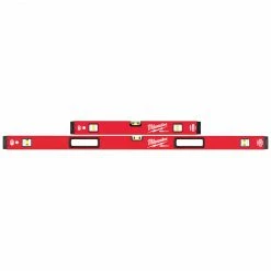 Tools & Equipment Milwaukee MLBXSM48 24/48-Inch Aluminum REDSTICK Magnetic Box Beam Level Set