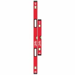 Tools & Equipment Milwaukee MLBXSM48 24/48-Inch Aluminum REDSTICK Magnetic Box Beam Level Set
