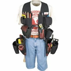 Occidental Leather 2585 Builders' Vest Framers Framing Tool Bag Package