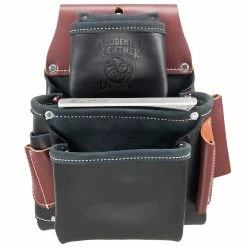 Occidental Leather B5060 3 Pouch Pro Fastener Nails Screws Bits Bag - Black