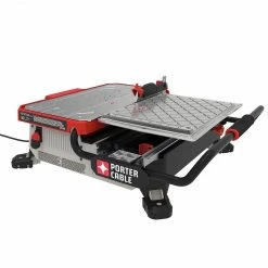 Tools & Equipment Porter-Cable PCE980 7-Inch 6.5-Amp Corded AC Sliding Table Top Tile Saw
