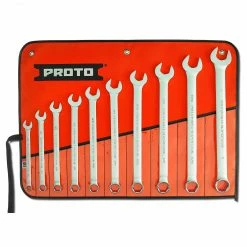 Proto J1200GHASD 6-Point Satin Fractional Combination ASD Wrench Set - 10pc
