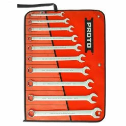 Proto J1200GHASD 6-Point Satin Fractional Combination ASD Wrench Set - 10pc