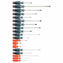 Proto J1219RC Alloy Steel Ergonomic DuraTek Combination Screwdriver Set - 19pc Tools & Equipment