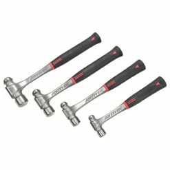 Proto J1304AVPS Durable Steel Anti-Slip Anti-Vibe Ball Pein Hammer Set - 4pc