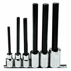 Proto J5441-6XL 1/2-Inch Fractional Square Drive Extra Long Hex Bit Set - 6pc Tools & Equipment