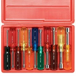 Tools & Equipment Proto J9200DB Durable Color Coded Fractional Metric Nut Driver Set - 11pc