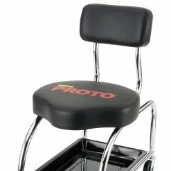 Automotive Proto JFC1010 18-Inch Durable Black/Chrome Heavy-Duty Tool Trolley Stool