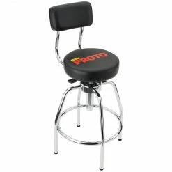 Automotive Proto JFC1011 44-Inch Black Heavy-Duty Metal Comfortable Adjustable Shop Stool