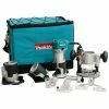 Makita RT0701CX3 1-1/4 HP 10,000-30,000 Rpm Variable Speed Compact Router Kit Tools & Equipment