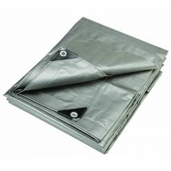 Weather Guard S008016 8' X 16' Silver Heavy Duty U.V. Tarp, 7'-6'' X 15'-6'' Lawn & Outdoor Power