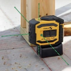 Stabila 03165 5-Point/Dot 60-Foot Range Self-Leveling Grean Beam Laser Level Tools & Equipment