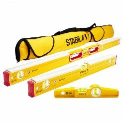 Tools & Equipment Stabila 48296 48 And 24-Inch Torpedo Vial Box Level Combo Kit W/ Carrying Case