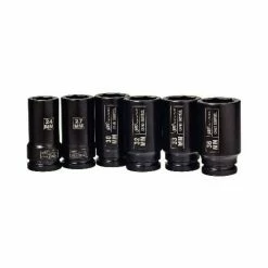 Ingersoll-Rand Ingersoll Rand SK6M6L 3/4'' Drive 6-Piece Impact Wrench Deep Metric Socket Set Tools & Equipment