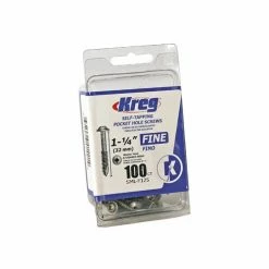 Kreg SML-F125-100 1-1/4" 7-Fine Washer-Head Pocket Screws, 100-Count