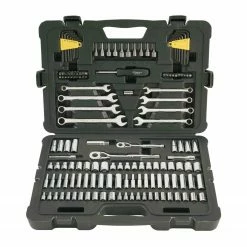 Automotive Stanley STMT71653 Chrome Vanadium Anti-Corrosion Mechanics Tool Set, (145-Piece)
