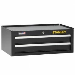 Tools & Equipment Stanley STST22625BK 26-Inch 300-series 2-Drawer Storage Middle Chest - Black