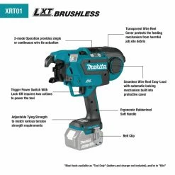 Makita XRT01ZK 18-Volt Brushless Cordless Rebar Tying Tool - Bare Tool