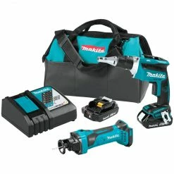 Makita XT255R 18-Volt 2-Tool Cordless Screwdriver And Cut-Out Tool Combo Kit