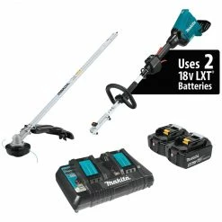 Makita XUX01M5PT 36-Volt 5.0Ah Cordless Couple Shaft Power Head Attachment Kit Lawn & Outdoor Power